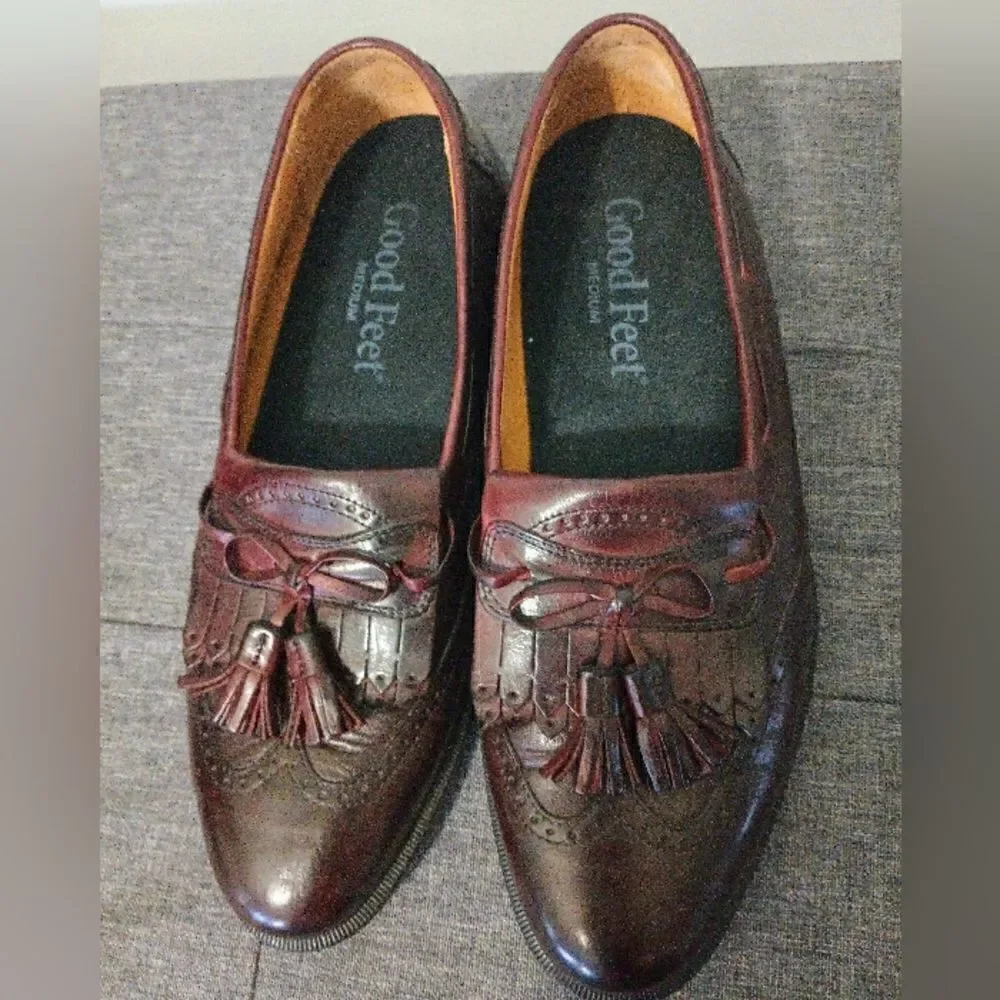 Johnston & Murphy Mens SZ 8.5M Loafer Tassle Wingtip